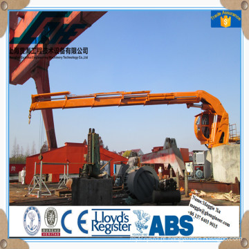 6t12m Knuckle e Boom Telescópico Marine Crane